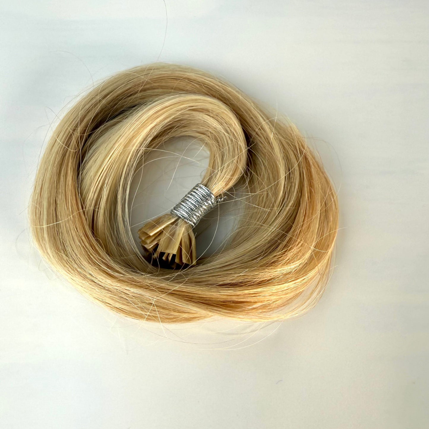 K-Tip 16" 25g Professional Hair Extensions - #10/16/60 Strawberry Blonde Highlight - FINAL SALE 40% OFF