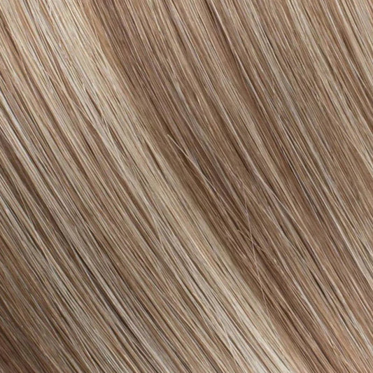 Machine-Tied Weft 28" 180g Single Donor Virgin - #6/18 Highlight Hot Toffee Blonde