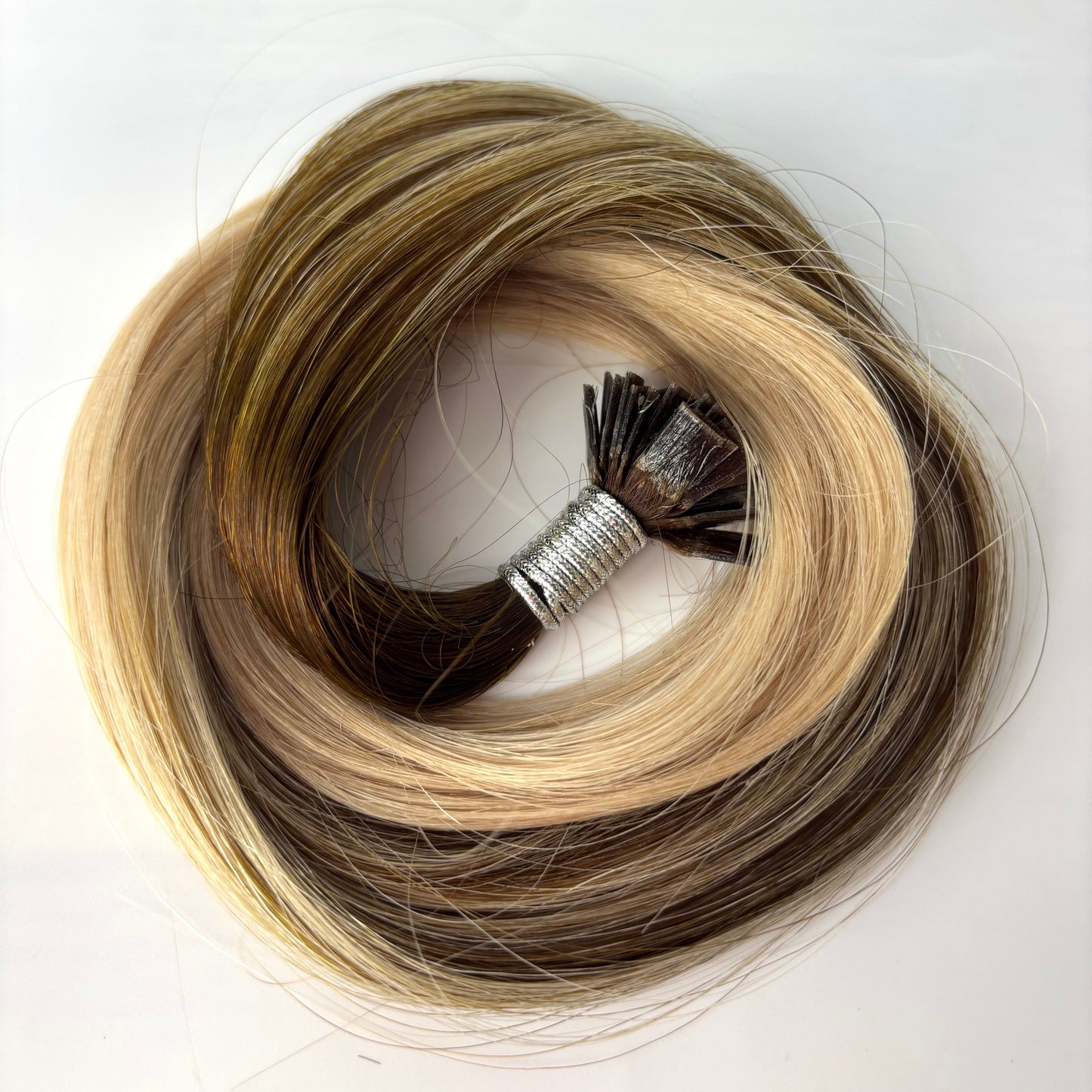 K-Tip 24" 25g Professional Hair Extensions - Brunette Balayage - FINAL SALE 40% OFF
