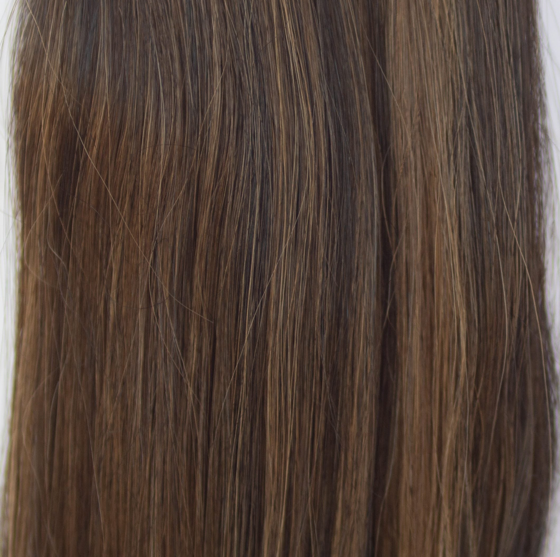 I-Tip hair extensions #1B/2/6 Dark Chocolate Caramel 18" - Beauvoir hair