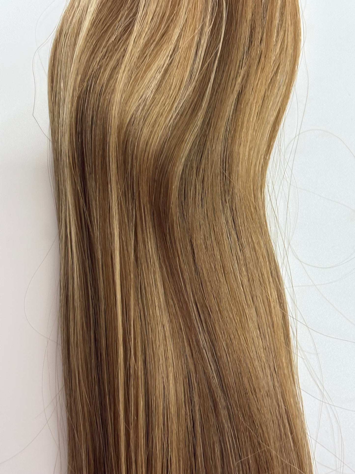 Machine-Tied Weft 28" 180g Pro Blend Hair Extensions - Warm Chocolate Highlight - FINAL SALE 40% OFF