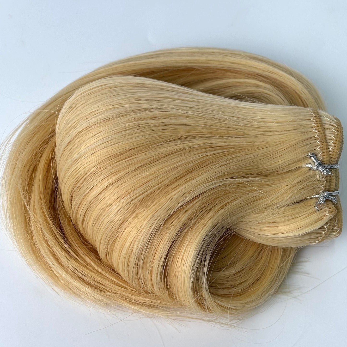 Machine-Tied Weft 18" 130g Professional Hair Extensions - Yellow Blonde - 40% OFF - FINAL SALE