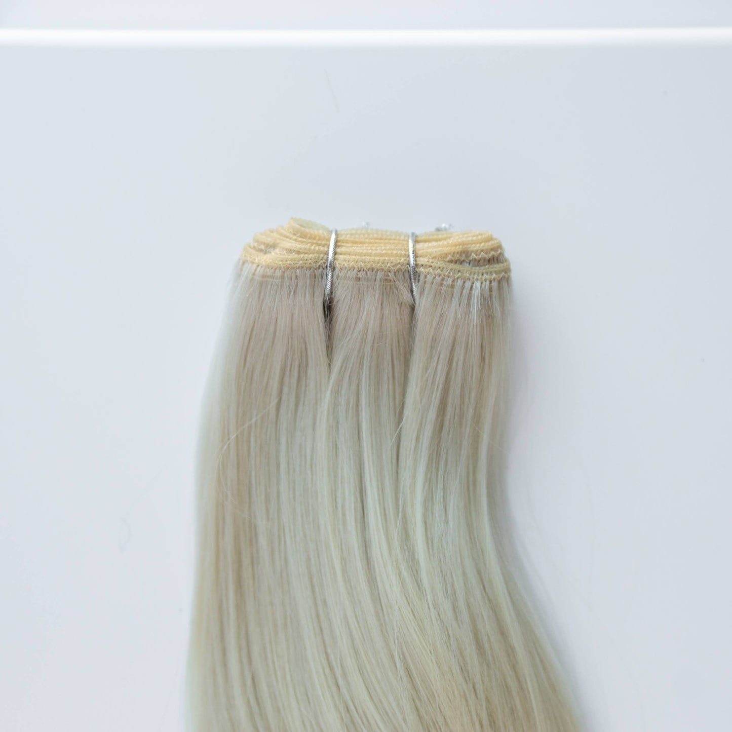 Machine-Tied Weft 20" 145g Pro Blend Hair Extensions - #80 Hollywood Blonde (aka White Blonde)
