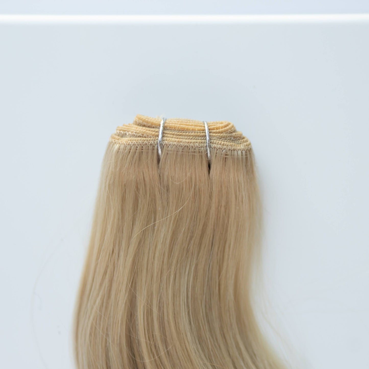 Machine-Tied Weft 28" 180g Single Donor Virgin - #16 Paris Blonde (aka Vanilla Blonde)