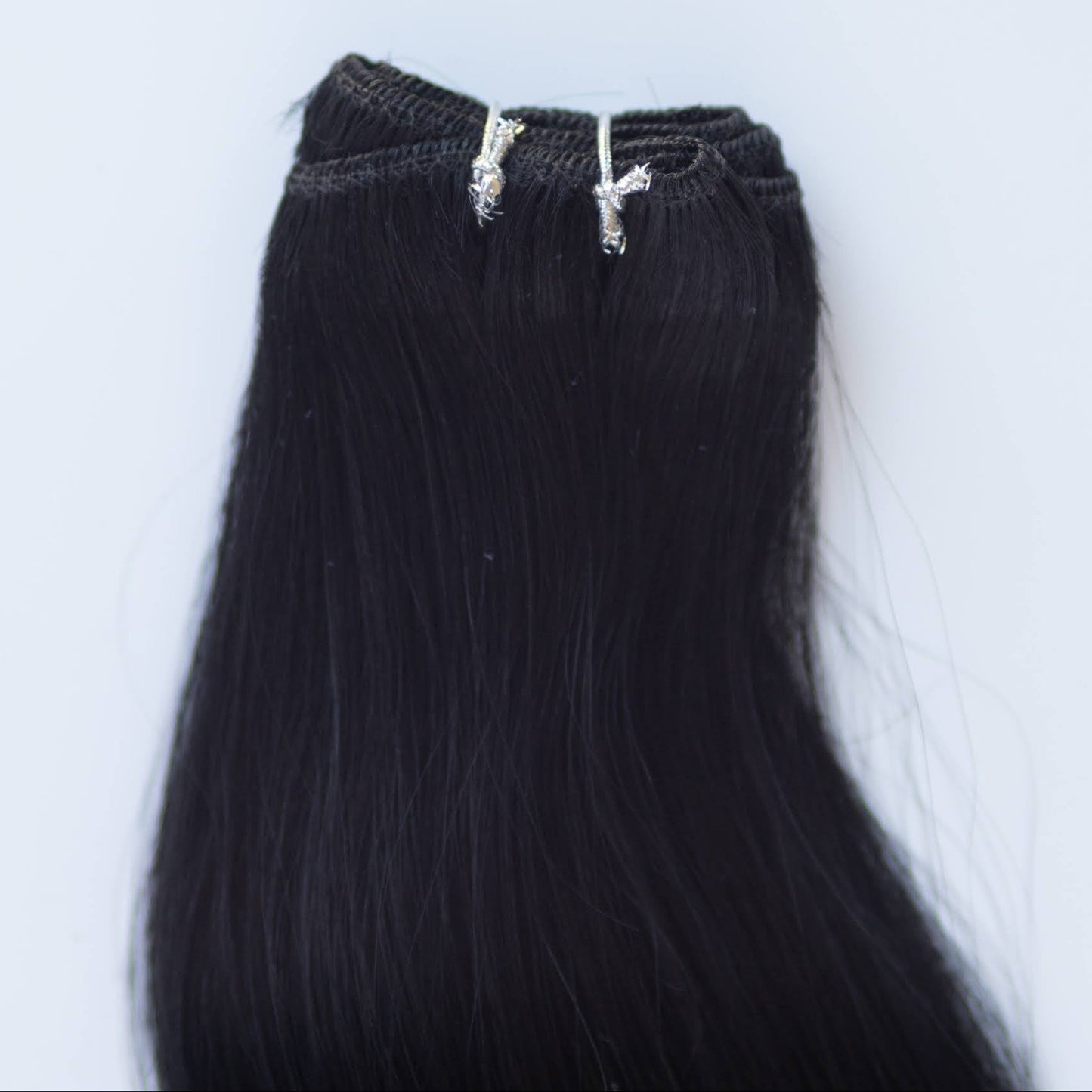 Machine-Tied Weft 20" 145g Pro Blend Hair Extensions - #1 Noir (aka Jet Black)