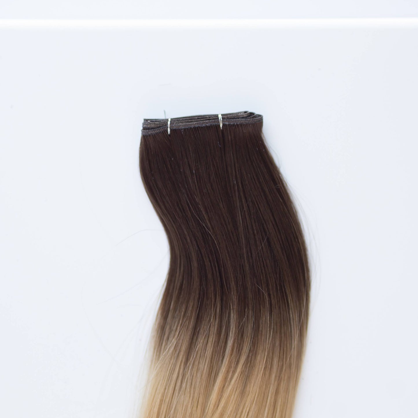 Genius (Micro) Weft 18" 68g Pro Blend Hair Extensions - #2/18 Café Noir Balayage (aka Balayage Dark Brown/Dirty Blonde)