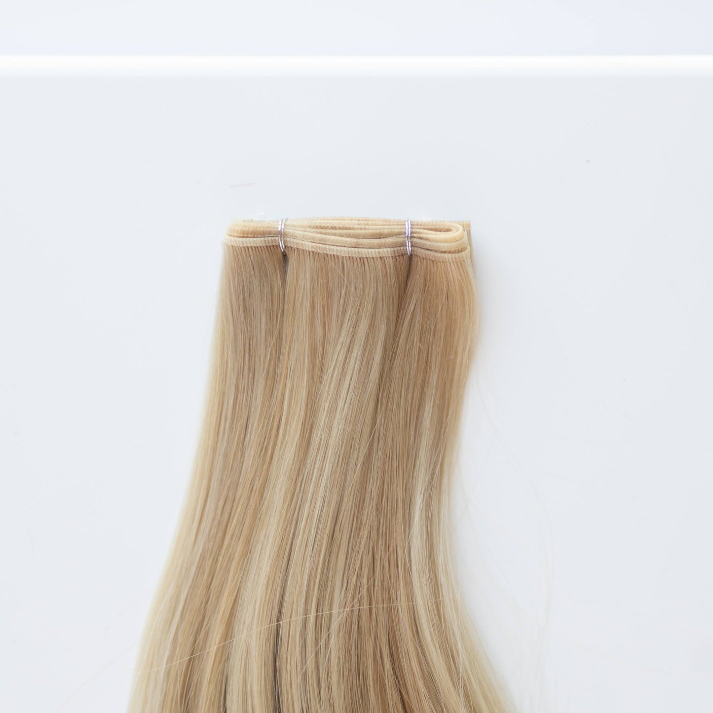 Genius (Micro) Weft 16" 60g Single Donor Virgin - #80/18/46 Summer Blonde (aka Piano Key White Truffle)