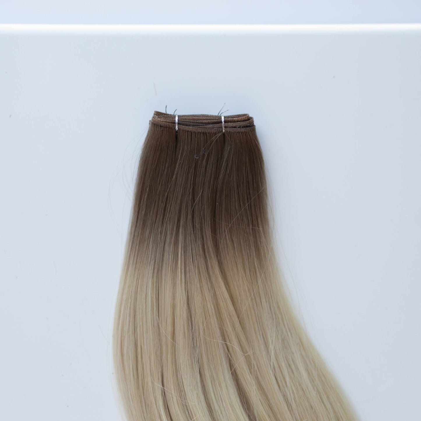 Genius (Micro) Weft 18" 68g Pro Blend Hair Extensions - #T1CC/80 Smokey Blonde (aka Cool Mochachino Brown/White Blonde)