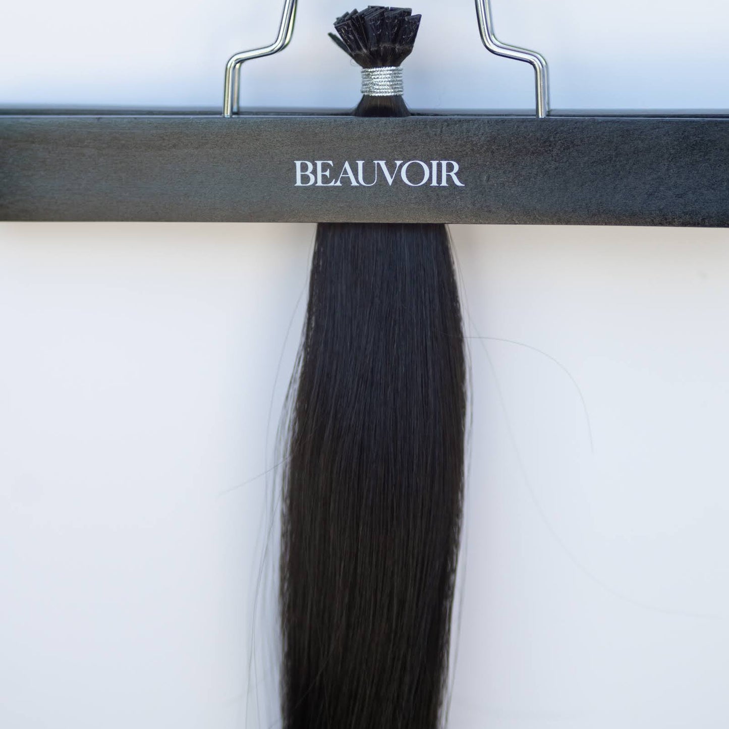 K-Tip 16" 25g Pro Blend Hair Extensions - #1B Midnight (aka Off Black)
