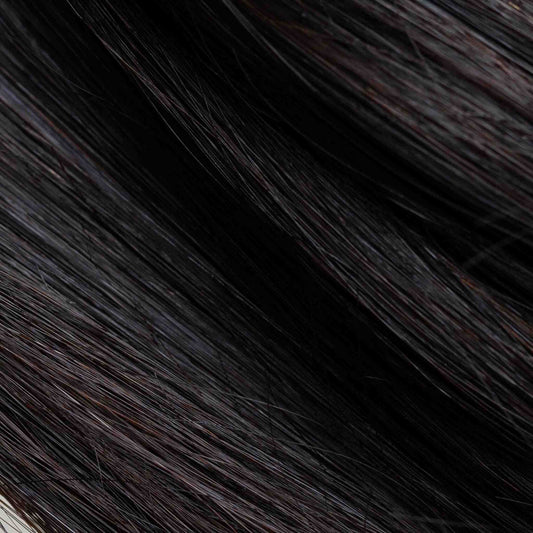 Machine-Tied Weft 16" 150g Professional Hair Extensions - Off Black #1B
