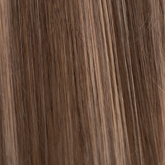 K-Tip 20" 25g Professional Hair Extensions - Chocolate Brown Highlight #4/#27