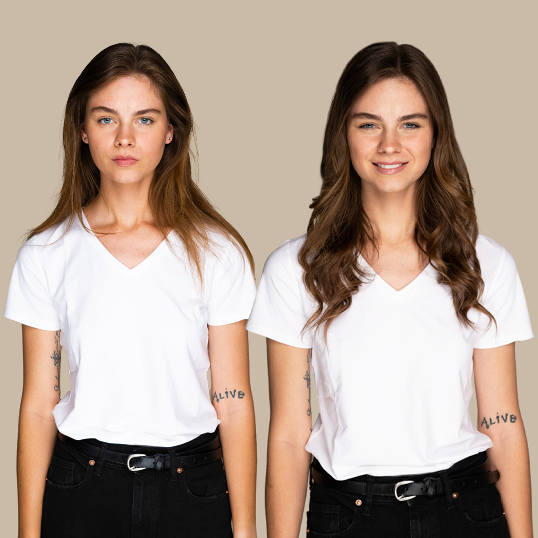 The Marilyn - #4 Roasted Walnut (aka Chocolate Brown) 16" Seamless Clip-In Hair Extensions (Volume Bundle)