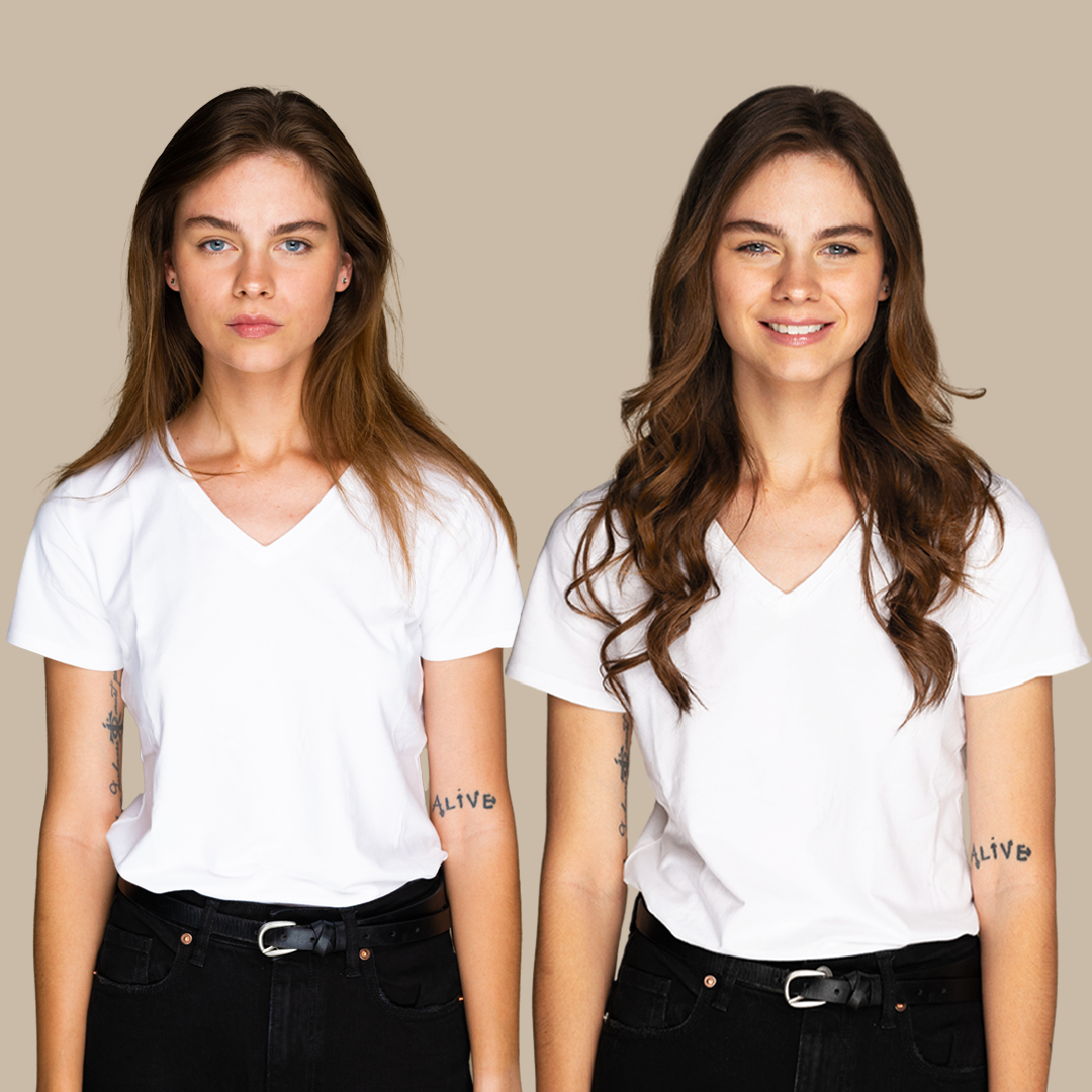 The Sophia - #4 Roasted Walnut (aka Chocolate Brown) 18" Seamless Clip-In Hair Extensions (Volume Bundle)