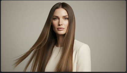 Machine-Tied Weft 16" 120g Pro Blend Hair Extensions - #1B/2/6 Dark Chocolate Caramel (aka Piano Key Chocolate Drip)