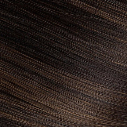 Tape-In 18" 50g Professional Hair Extensions - #1B/2/6 Dark Chocolate Caramel (aka Piano Key Chocolate Drip)
