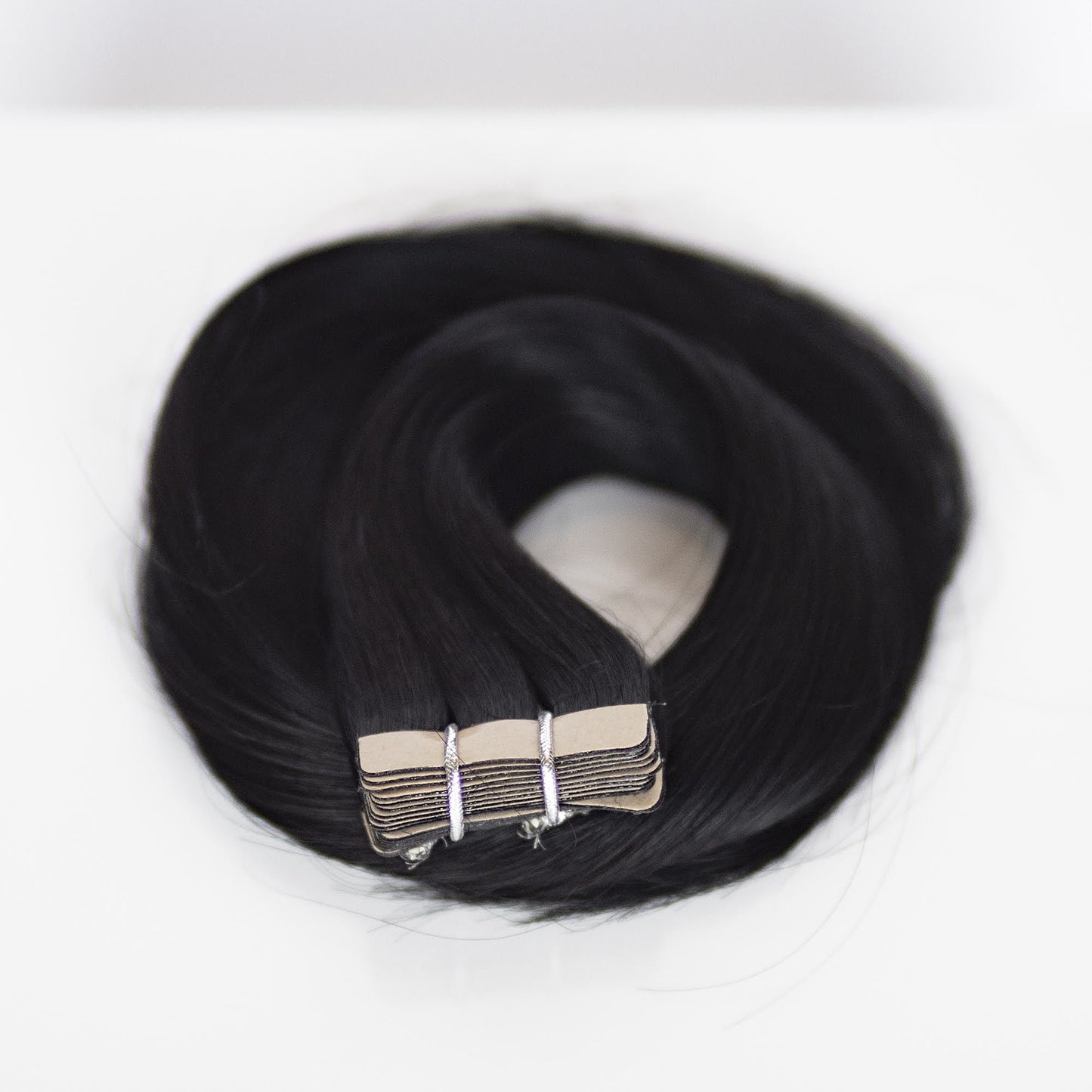 Tape-In 20" 50g Single Donor Virgin - #1 Noir (aka Jet Black)