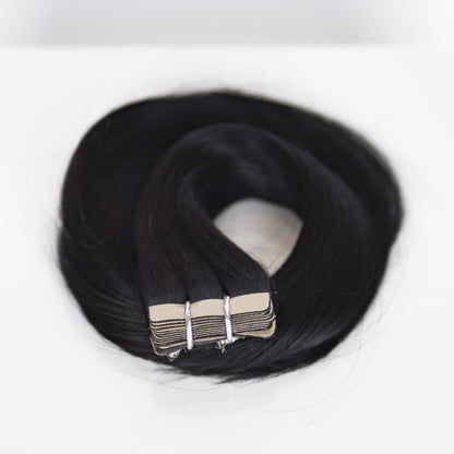 Tape-In 24" 55g Single Donor Virgin - #1 Noir (aka Jet Black)