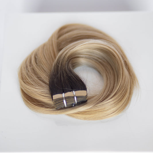 Tape-In 18" 50g Professional Hair Extensions - #T1CC/18 Lived in Rooted Blonde