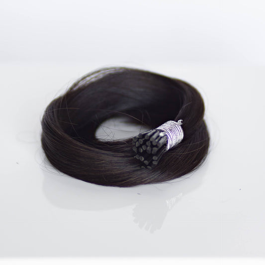 I-Tip 24" 25g Professional Hair Extensions - #1B Midnight (aka Off Black)