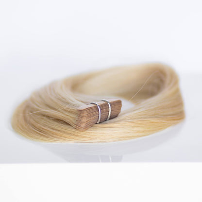 Tape-In 18" 50g Professional Hair Extensions - #80/18/46 Summer Blonde (aka Piano Key White Truffle)