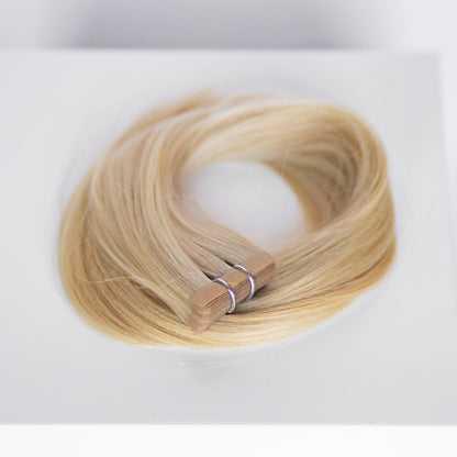 Tape-In 20" 50g Professional Hair Extensions - #80/18/46 Summer Blonde (aka Piano Key White Truffle)
