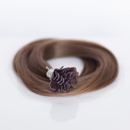 K-Tip 16" 25g Professional Hair Extensions - #8 Whisky Brown (aka Ash Brown)