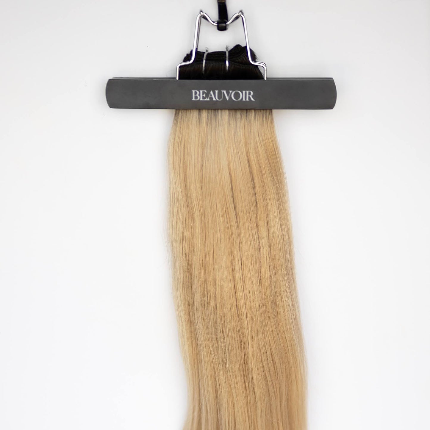 Machine-Tied Weft 16" 120g Professional Hair Extensions - #T1CC/18 Lived in Rooted Blonde