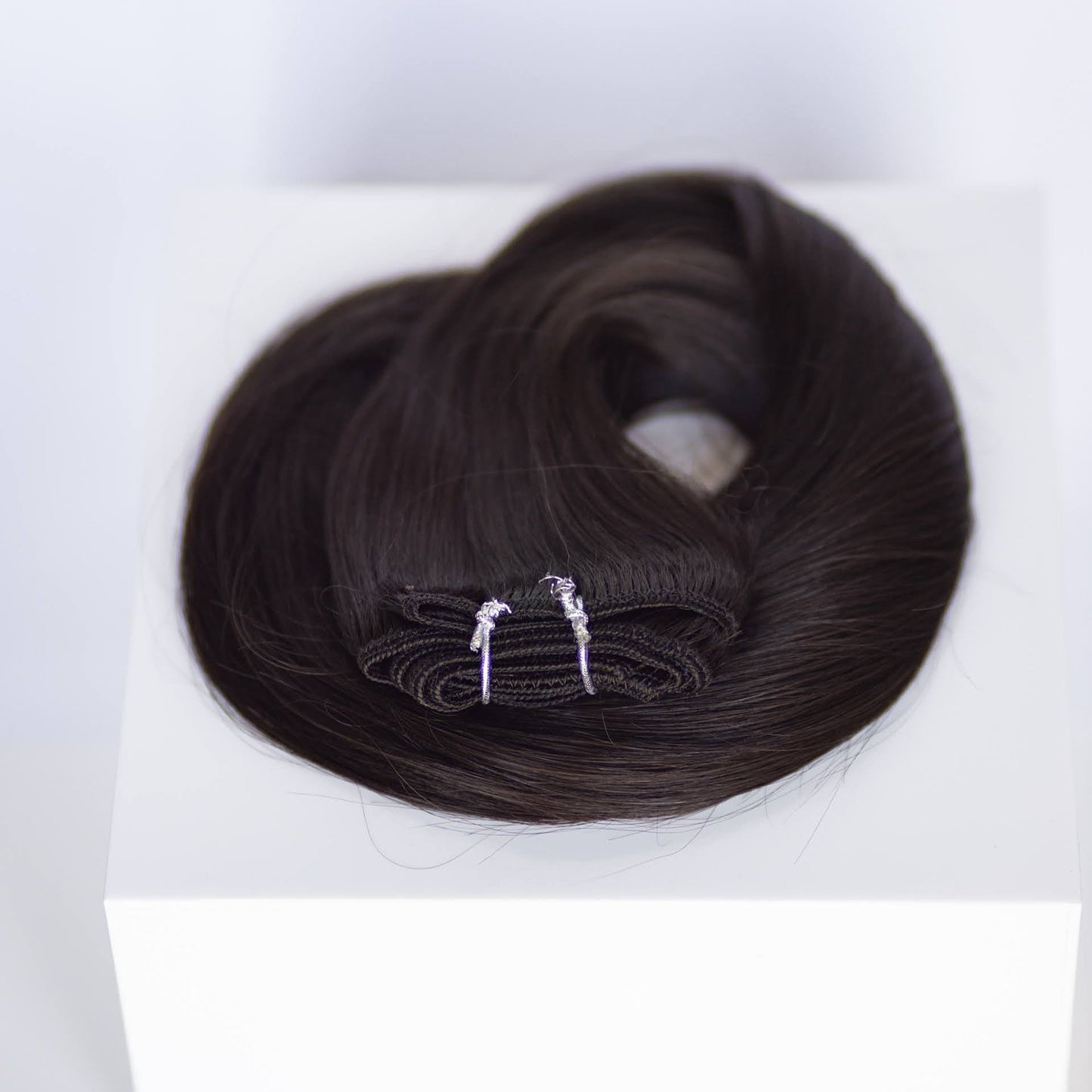 Machine-Tied Weft 18" 130g Professional Hair Extensions - #1C Espresso Brown (aka Mocha Brown)