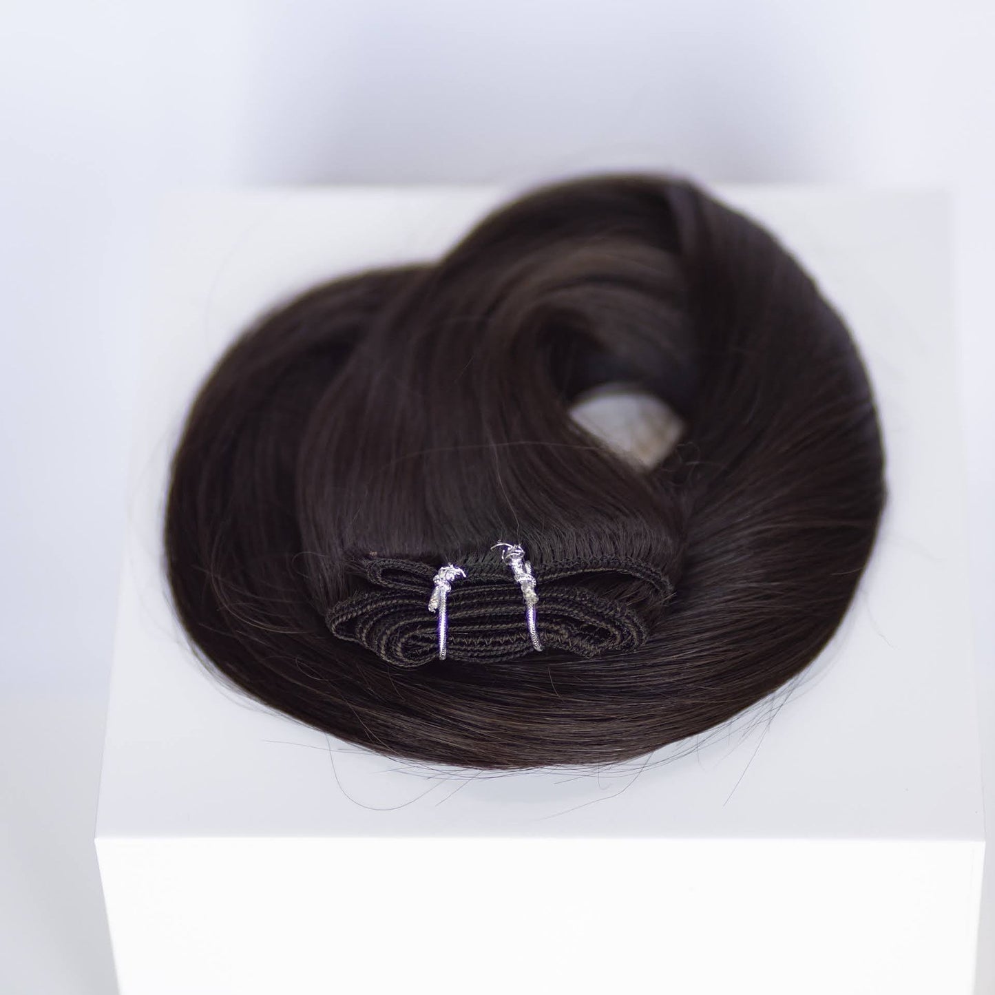 Machine-Tied Weft 28" 180g Professional Hair Extensions - #1C Espresso Brown (aka Mocha Brown)