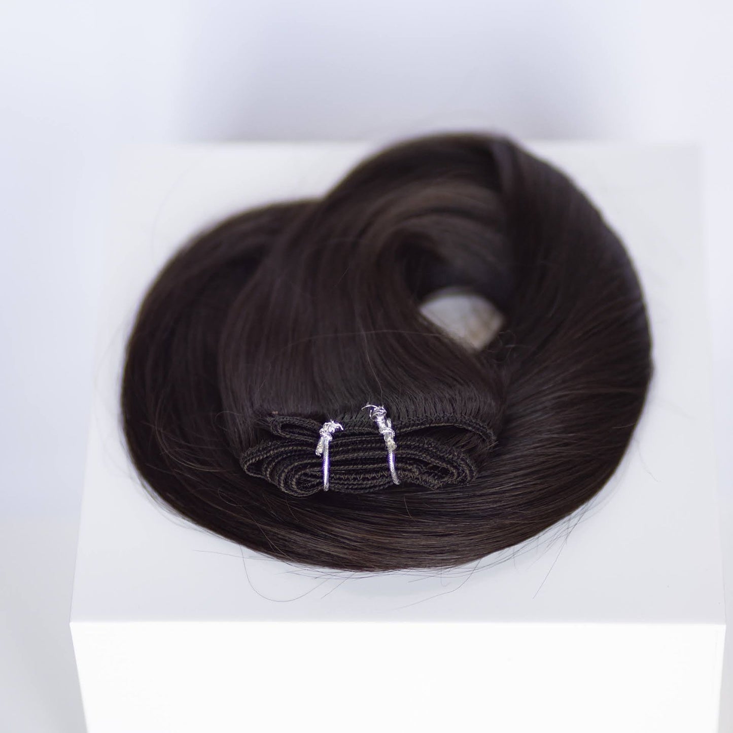 Machine-Tied Weft 24" 170g Professional Hair Extensions - #1C Espresso Brown (aka Mocha Brown)