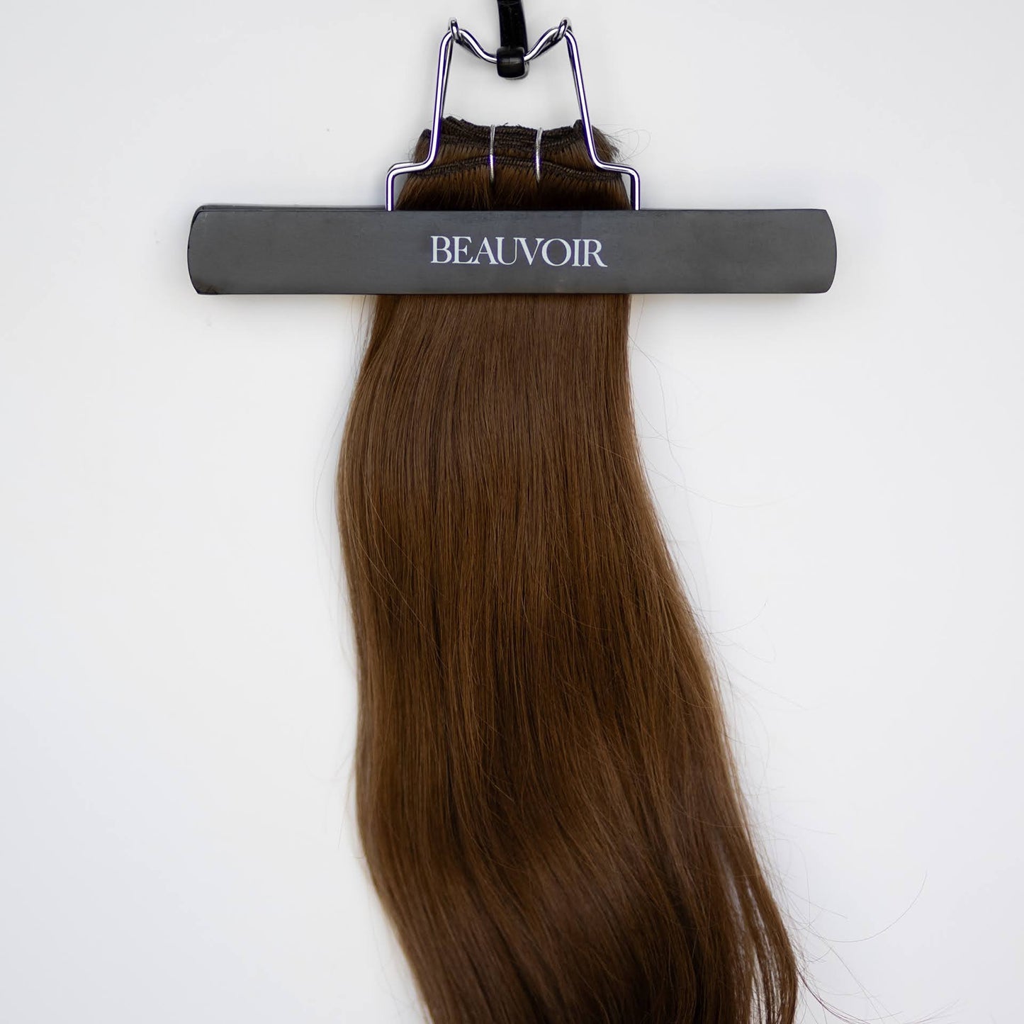 Machine-Tied Weft 18" 130g Single Donor Virgin - #4 Roasted Walnut (aka Chocolate Brown)