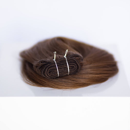 Machine-Tied Weft 16" 120g Professional Hair Extensions - #4 Roasted Walnut (aka Chocolate Brown)