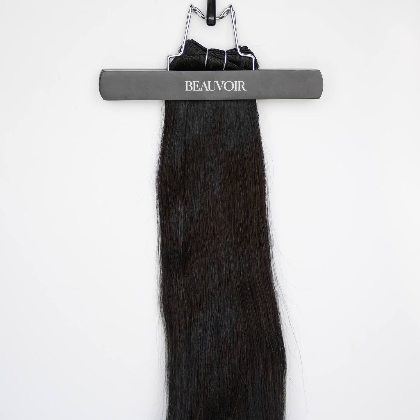 Machine-Tied Weft 22" 160g Single Donor Virgin - #1 Noir (aka Jet Black)