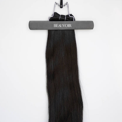 Machine-Tied Weft 20" 145g Single Donor Virgin - #1 Noir (aka Jet Black)