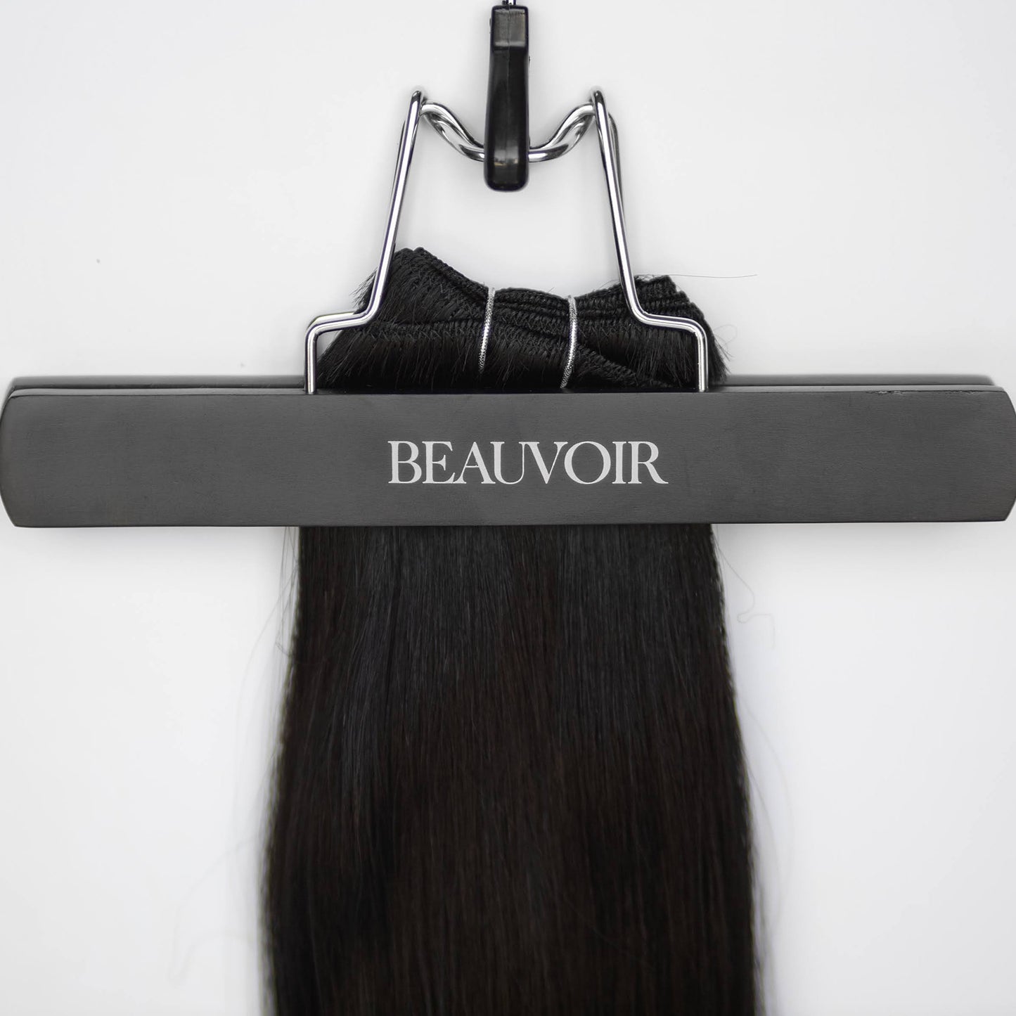 Machine-Tied Weft 24" 170g Single Donor Virgin - #1 Noir (aka Jet Black)