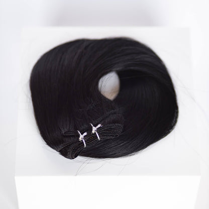 Machine-Tied Weft 28" 180g Single Donor Virgin - #1 Noir (aka Jet Black)
