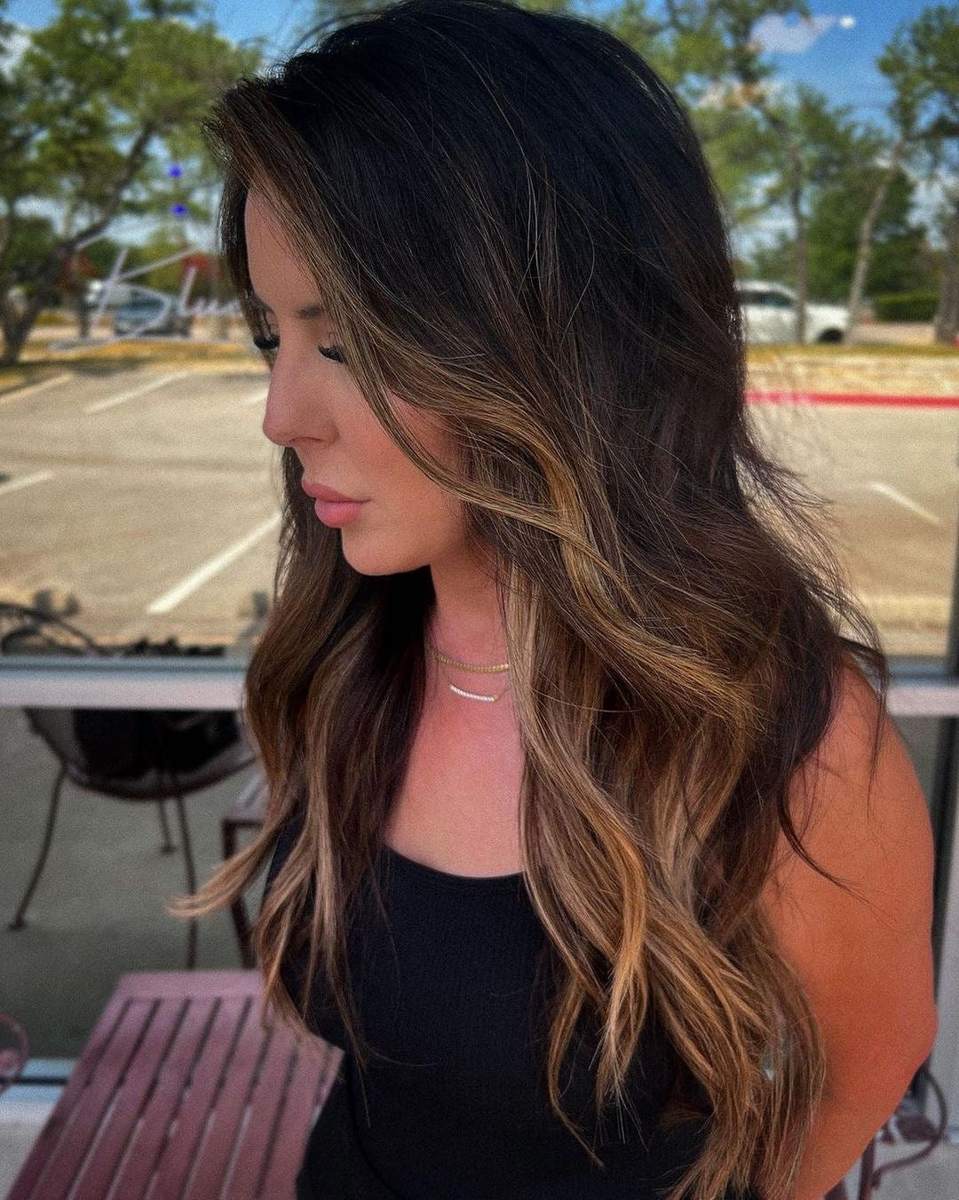 Genius (Micro) Weft 20" 80g Single Donor Virgin - #2/18 Café Noir Balayage (aka Balayage Dark Brown/Dirty Blonde)