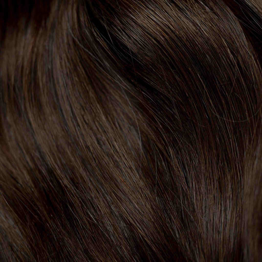 Machine-Tied Weft 20" 150g Professional Hair Extensions - Dark Brown #2