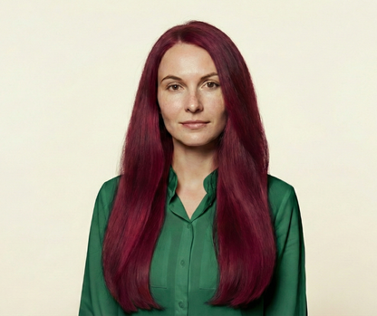 Machine-Tied Weft 16" 120g Pro Blend - #555 Akako by Martha Nicola