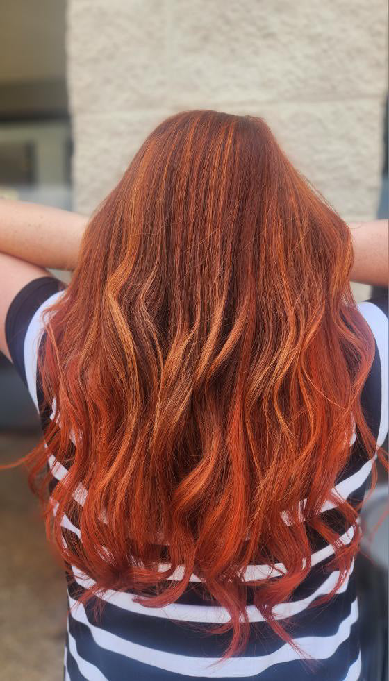 Tape-In 22" 50g Professional Hair Extensions - #570 Sunset (aka Pumpkin Spice)