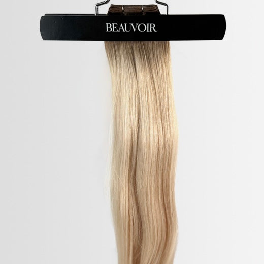 Genius (Micro) Weft 20" 80g Professional Hair Extensions - #T1CC/80 Smokey Blonde (aka Cool Mochachino Brown/White Blonde)