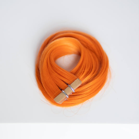 Tape-In 18” 10 grams (10 Pack) Professional Hair Extensions VIVIDS  #45/61 VIVID Orange by Martha Nicola