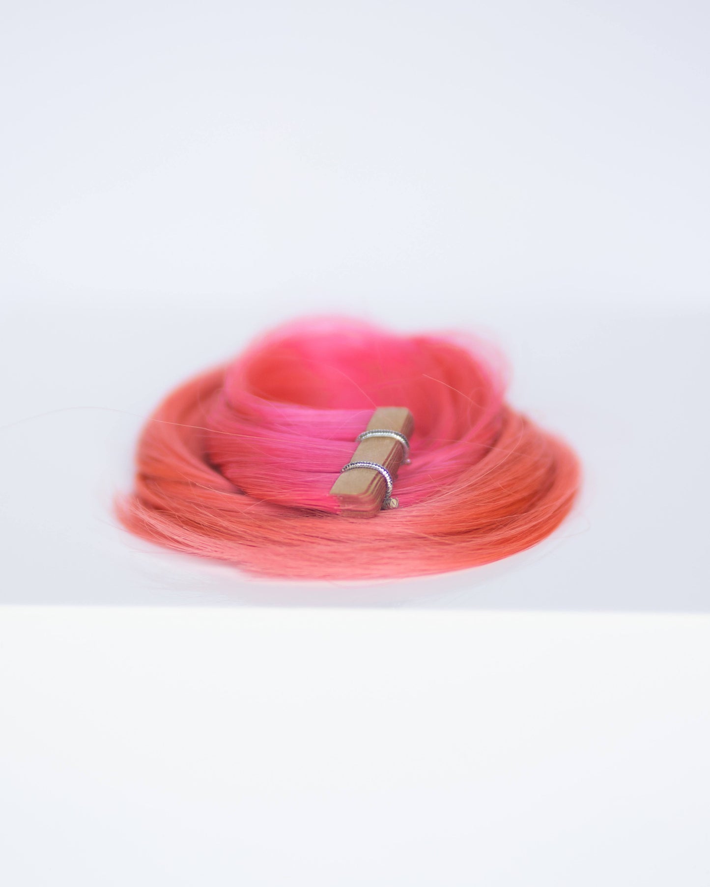 Tape-in 18” 25 grams (10 Pack) Professional Hair Extensions VIVIDS  #54/36 Ombré Dark Pink (dark pink on top to light on bottom) by Garyn Santos