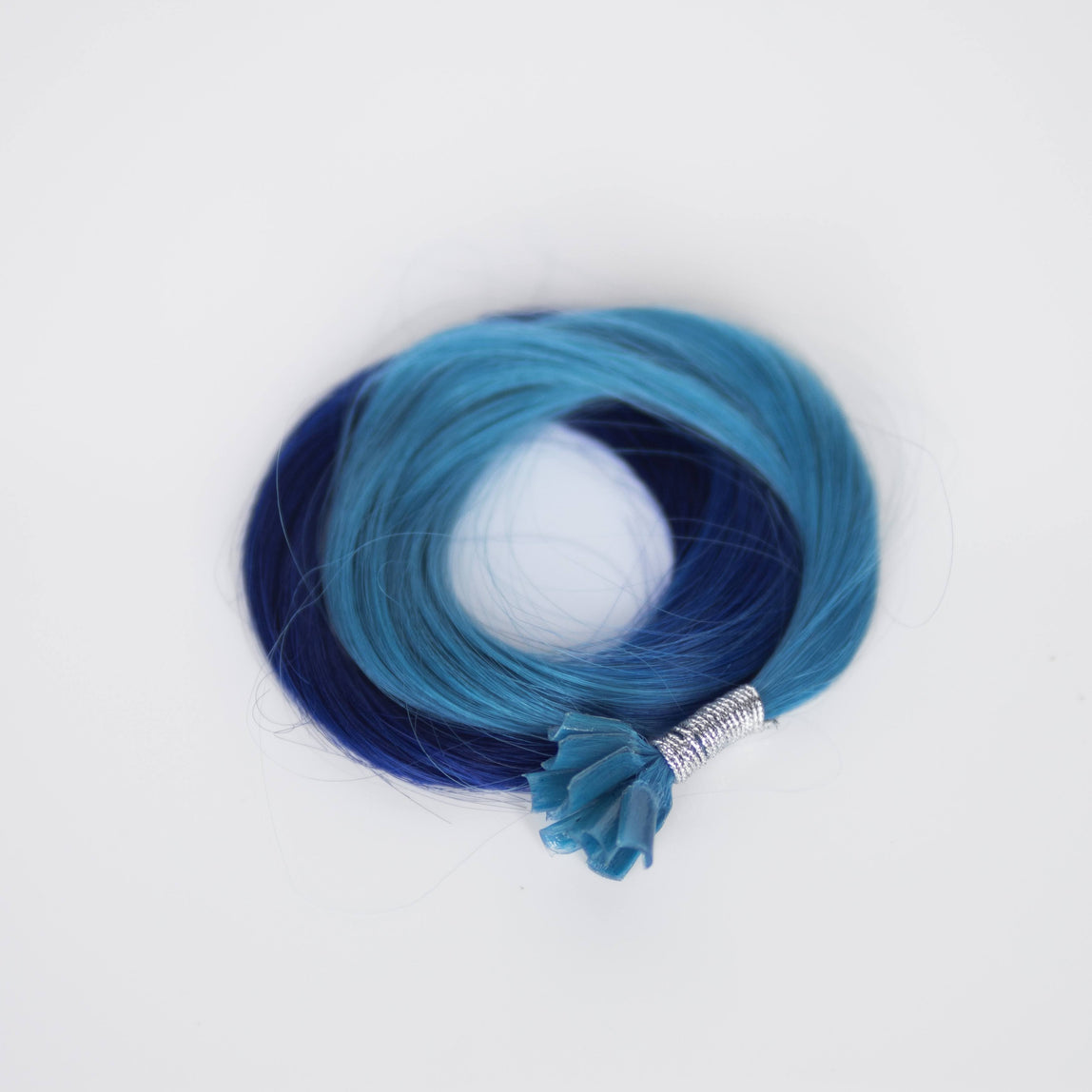 K-Tips 18” 10 grams (10 Pack) Professional Hair Extensions VIVIDS #54/12 Ombré Teal (teal on top to dark blue) by Garyn Santos