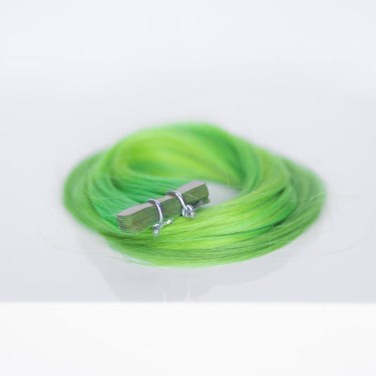 Tape-In 18” 10 grams (10 Pack) Professional Hair Extensions VIVIDS  #45/93 VIVID Green by Martha Nicola