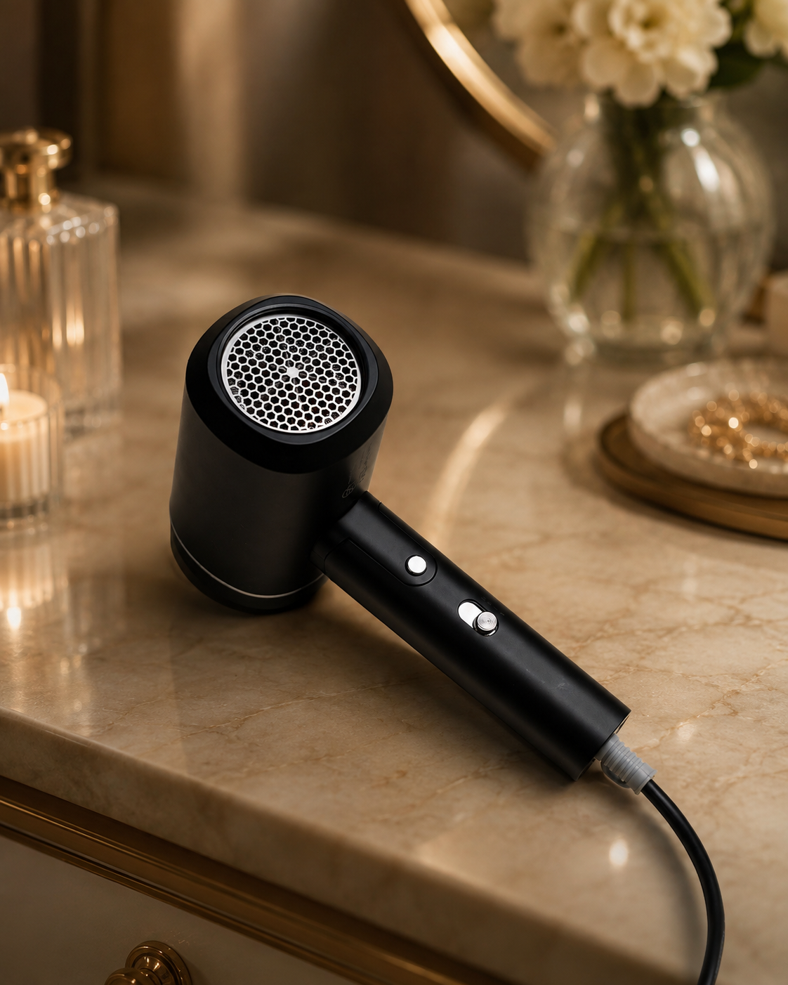 Black Mini Foldable Blow Dryer (Travel Size)