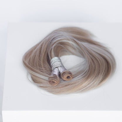 Genius (Micro) Weft 16" 60g Professional Hair Extensions - #80/18/46 Summer Blonde (aka Piano Key White Truffle)