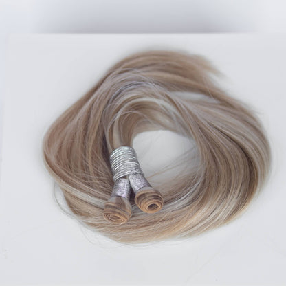 Genius (Micro) Weft 18" 68g Professional Hair Extensions - #80/18/46 Summer Blonde (aka Piano Key White Truffle)