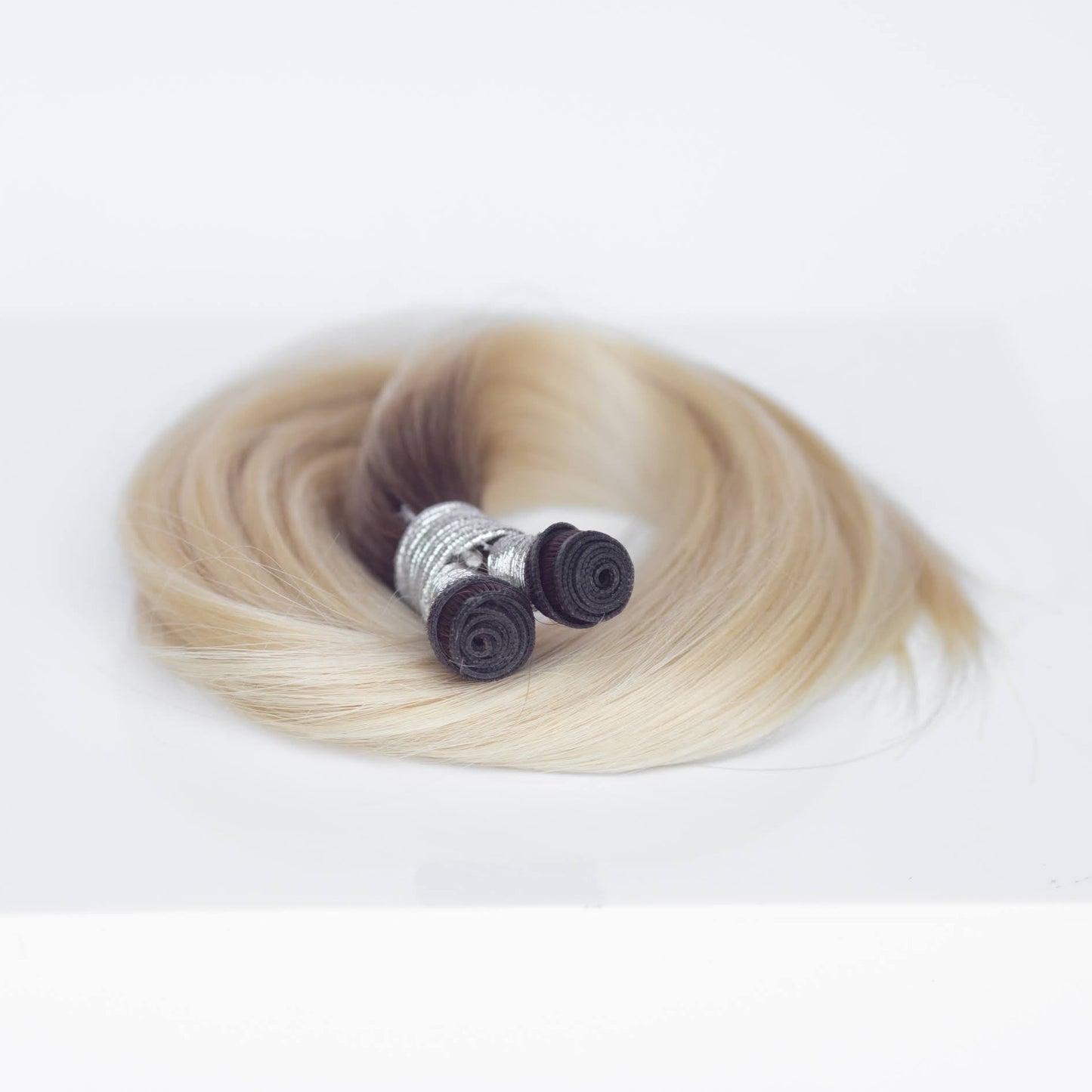 Genius (Micro) Weft 16" 60g Professional Hair Extensions - #T3/60 Cocoa Rooted Blonde (aka Rooted Walnut Brown/Ash Blonde)