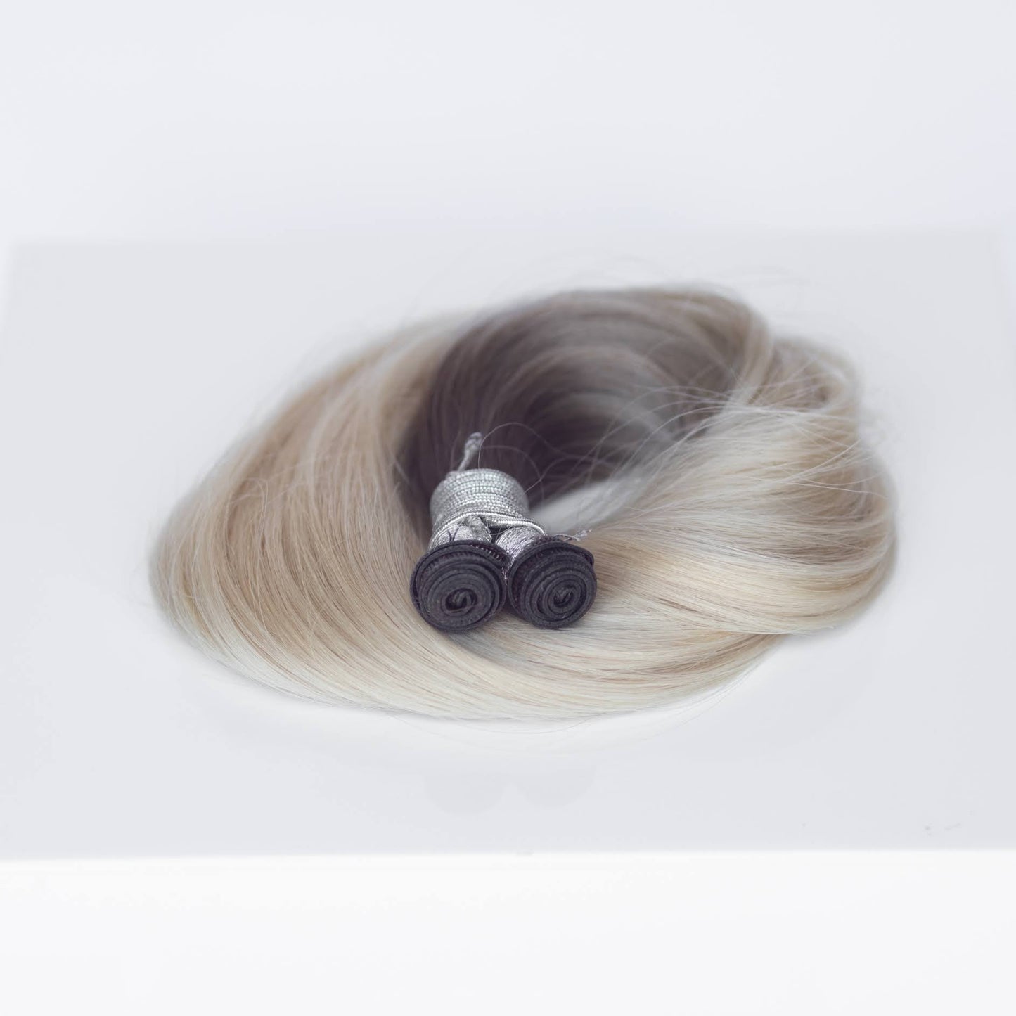 Genius (Micro) Weft 20" 80g Professional Hair Extensions - #T1CC/80 Smokey Blonde (aka Cool Mochachino Brown/White Blonde)